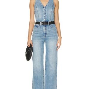 levi's premium wide leg jumpsuit women small